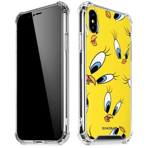 Looney Tunes Tweety Bird Super Sized Pattern iPhone XS Max Clear Case
